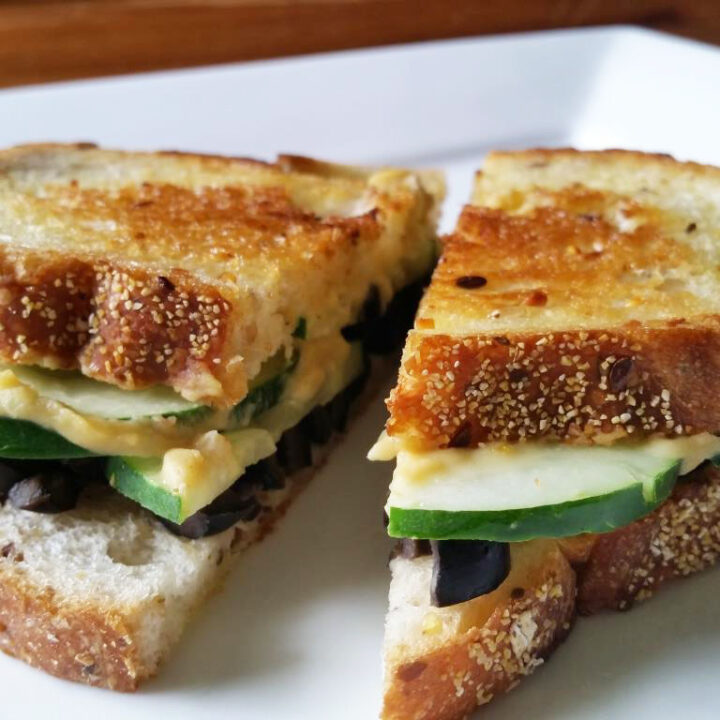 Grilled Cucumber and Hummus Sandwich