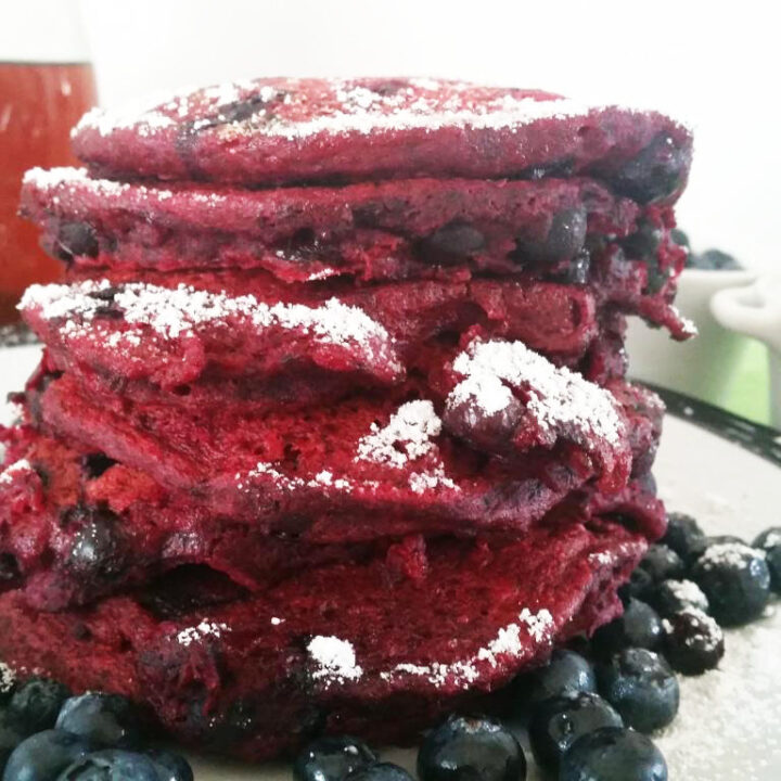 Blueberry Beet Pancakes