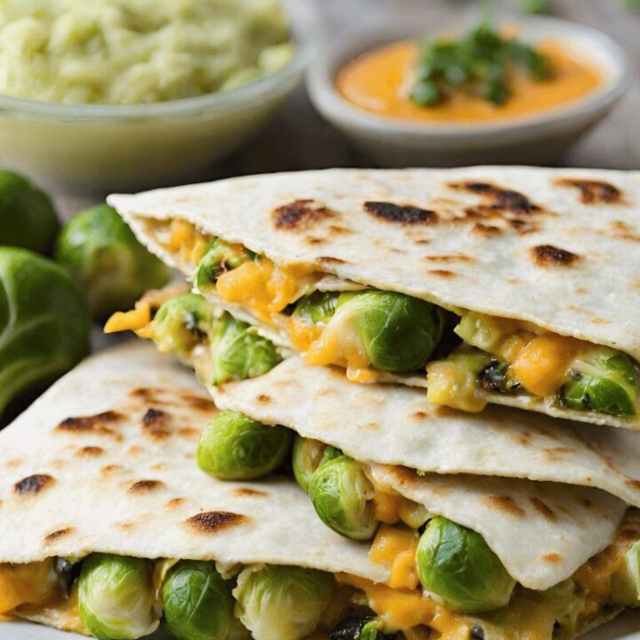 Brussels Sprouts and Cheddar Quesadillas