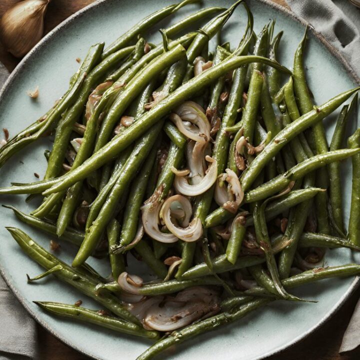 Roasted Green Beans with Shallots